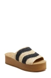 Kelsi Dagger Brooklyn Damien Platform Sandals In Black/ Natural