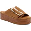 Kelsi Dagger Brooklyn Dover Platform Slide Sandal In Brown