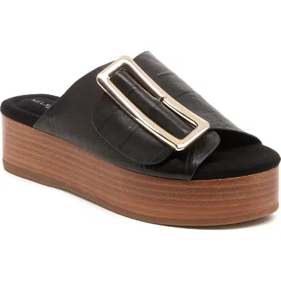 Kelsi Dagger Brooklyn Dover Woven Platform Sandal In Black