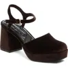 Kelsi Dagger Brooklyn Edna Ankle Strap Platform Pump In Brown