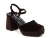 Kelsi Dagger Brooklyn Edna Ankle Strap Platform Pump In Brown