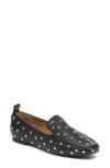 Kelsi Dagger Brooklyn Finley Studded Square Toe Flat In Black