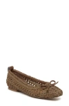 Kelsi Dagger Brooklyn Frankie Crochet Ballet Flat In Armadillo