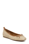 Kelsi Dagger Brooklyn Frankie Raffia Ballet Flat In Natural