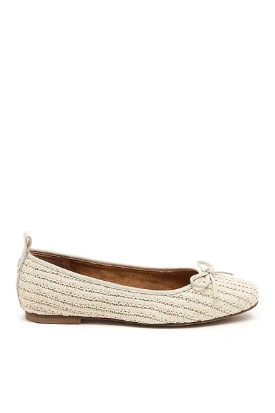Kelsi Dagger Brooklyn Frankie Raffia Ballet Flats In White