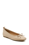 Kelsi Dagger Brooklyn Frankie Square Toe Ballet Flat In Chai