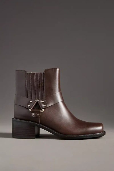 Kelsi Dagger Brooklyn Gamma Biker Booties In Brown