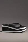 Kelsi Dagger Brooklyn Gigi Platform Wedge Flip Flop In Black