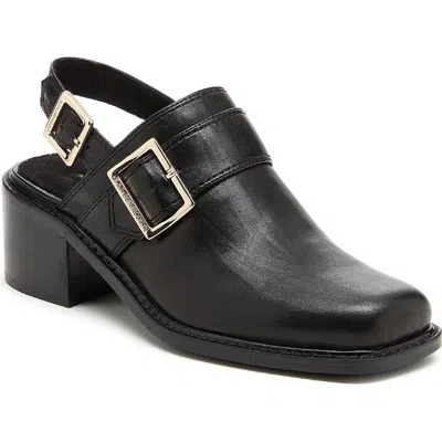 Kelsi Dagger Brooklyn Glory Square Toe Slingback Pump In Black