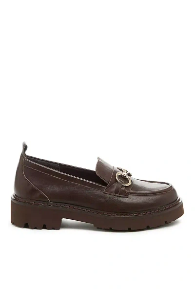 Kelsi Dagger Brooklyn Jemmie Lug Sole Loafers In Brown