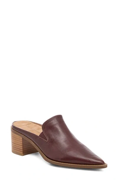 Kelsi Dagger Brooklyn Mason Pointed Toe Loafer Mule In Burgundy