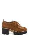 Kelsi Dagger Brooklyn Olga Lug Loafer Heels In Brown