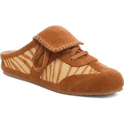 Kelsi Dagger Brooklyn Scotty Flat Mule In Zebra Calf Hair