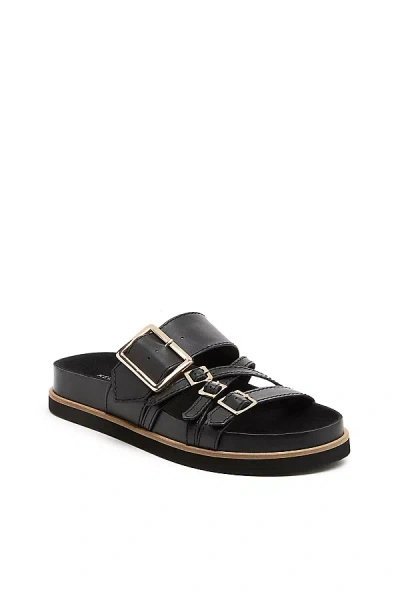 Kelsi Dagger Brooklyn Stella Buckle Slide Sandals In Black