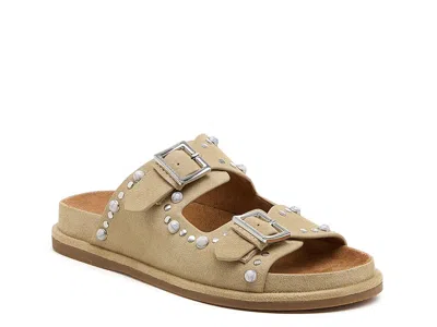 Kelsi Dagger Brooklyn Stu Studded Two-strap Sandal In Brown