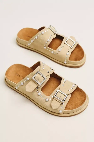 Kelsi Dagger Brooklyn Studded Double-strap Sandals In Neutral