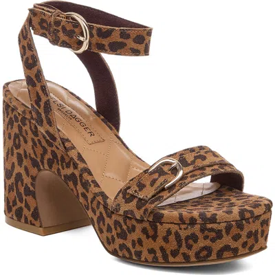 Kelsi Dagger Brooklyn Wendy Ankle Strap Platform Sandal In Animal Print