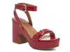Kelsi Dagger Brooklyn Wendy Ankle Strap Platform Sandal In Red