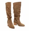 Kelsi Dagger Easton Armadillo Suede Slouchy Boots In Multi