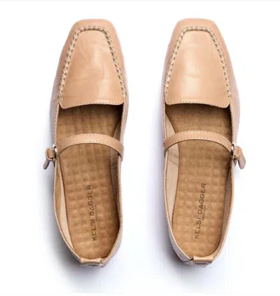 Kelsi Dagger Ferry Bison Mary Jane Flats In Orange