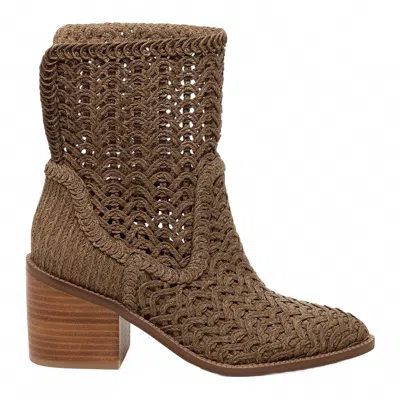 Kelsi Dagger Women's Emery Armadillo Crochet Booties In One Color In Brown