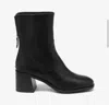Kelsi Dagger Women's Island Leather Booties Block Heel Boots In Black In Black