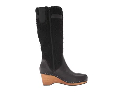 Kelsi Dagger Women's Jagger Zipper Clog Wood Heel Boot In Black