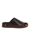 Kelsi Dagger Women's Squish Buffalo Stud Slide Sandals In Brown In Brown