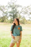 Kelso & Co. Save A Farmer Graphic Tee In Sage In Multi