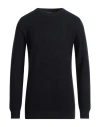Ken Barrell Man Sweater Black Size Xxl Merino Wool In Blue