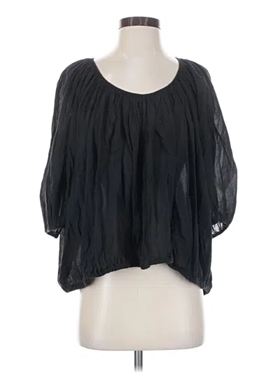 Pre-owned Kenar 3/4 Sleeve Blouse In Black