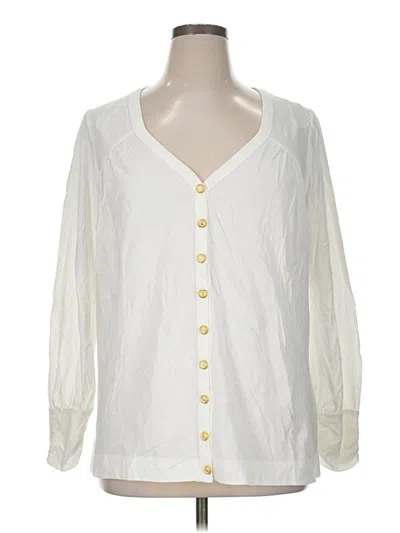 Pre-owned Kenar 3/4 Sleeve Blouse In Ivory