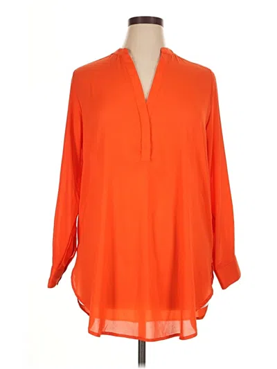 Pre-owned Kenar 3/4 Sleeve Blouse In Orange