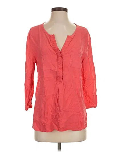 Pre-owned Kenar 3/4 Sleeve Blouse In Orange