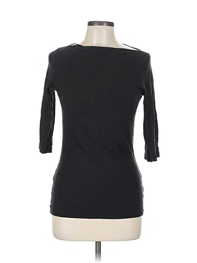 Pre-owned Kenar 3/4 Sleeve Top Black Boatneck Tops