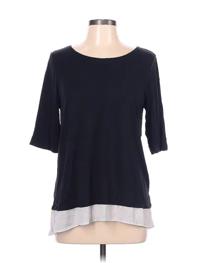 Pre-owned Kenar 3/4 Sleeve Top Gray Boatneck Tops