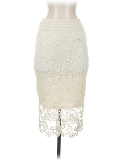 Pre-owned Kenar Formal Skirt In Ivory