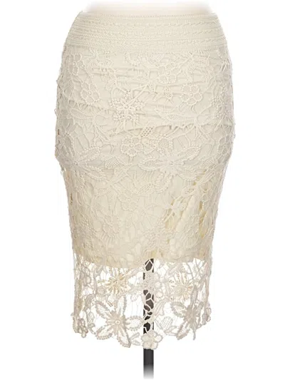 Pre-owned Kenar Formal Skirt In Ivory