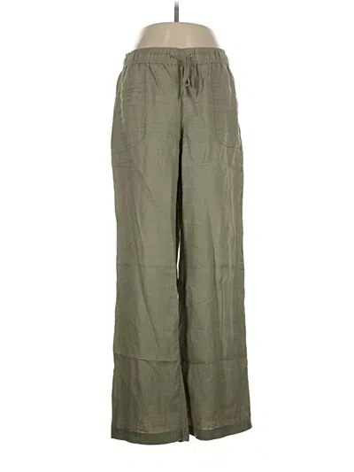 Pre-owned Kenar Linen Pants In Green