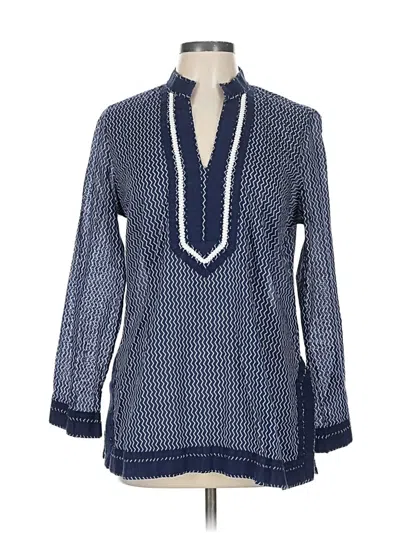 Pre-owned Kenar Long Sleeve Blouse In Blue