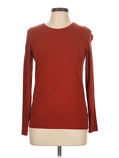 Pre-owned Kenar Long Sleeve Top Red Boatneck Tops