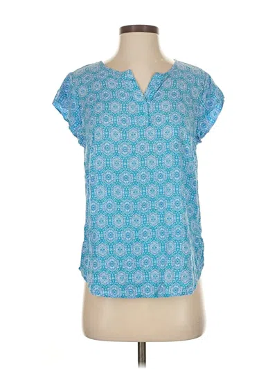 Pre-owned Kenar Short Sleeve Blouse In Blue