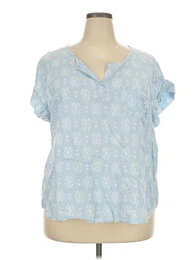 Pre-owned Kenar Short Sleeve Blouse In Blue