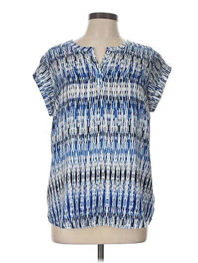 Pre-owned Kenar Short Sleeve Blouse In Blue