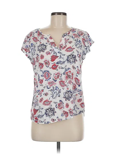 Pre-owned Kenar Short Sleeve Blouse In White