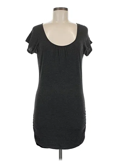 Pre-owned Kenar Short Sleeve Top Gray Scoop Neck Tops