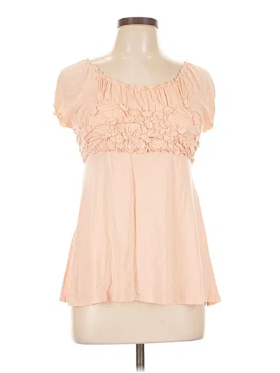 Pre-owned Kenar Short Sleeve Top Pink Sweetheart Neckline Tops