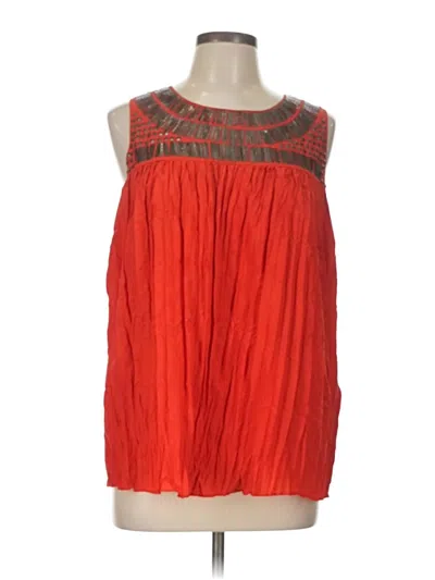 Pre-owned Kenar Sleeveless Blouse In Red