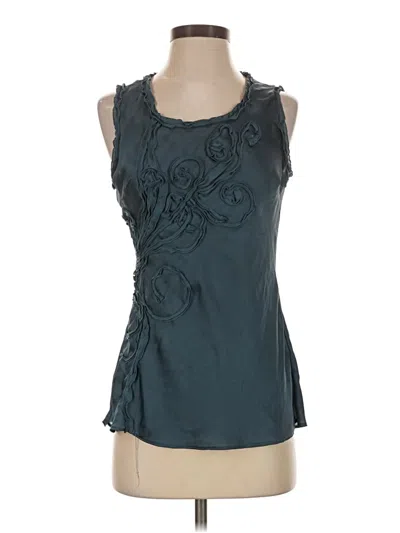 Pre-owned Kenar Sleeveless Blouse In Teal