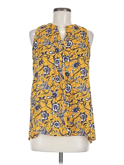 Pre-owned Kenar Sleeveless Blouse In Yellow